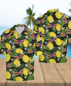 Dragonfly Lemons Hawaiian Summer Beach Shirt