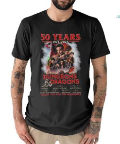 Dungeons and Dragons 50 years 1973 2023 thank you for the memories signatures shirt