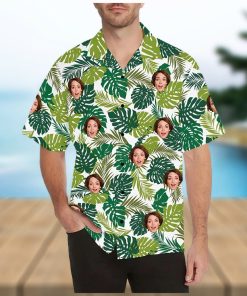 Face Logo on Hawaiian Shirt Beach Shirts Summer Hawaii Shirt Face Hawaiian Shirt