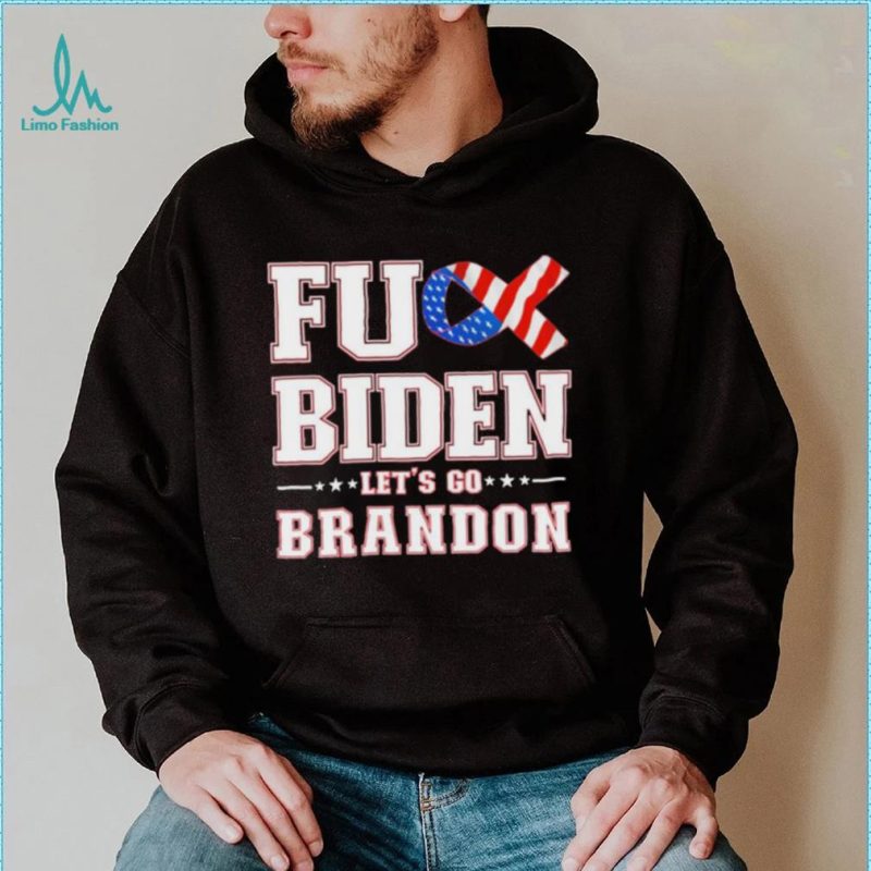 Fuck Biden Cancer American Flag Let’s Go Brandon T Shirt