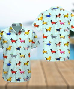 Funny Dachshun Blue Amazing Design Unisex Hawaiian Shirt For Men And Women Dhc17063059