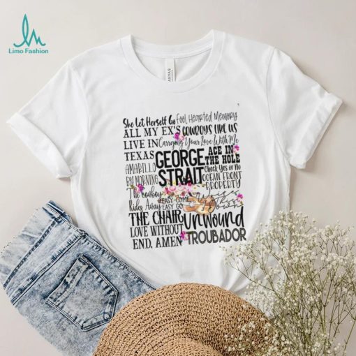George Strait Word Art DTF Heat Transfer shirt