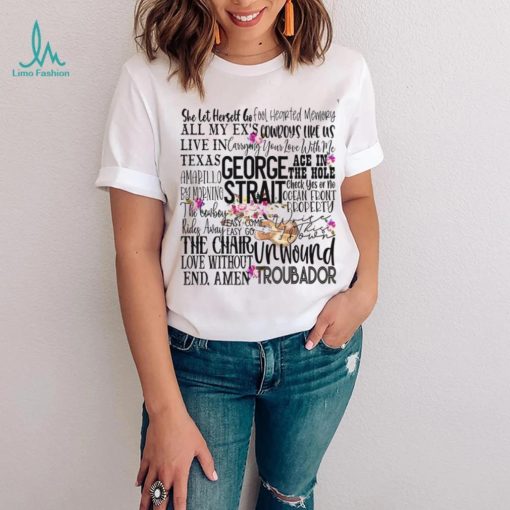 George Strait Word Art DTF Heat Transfer shirt