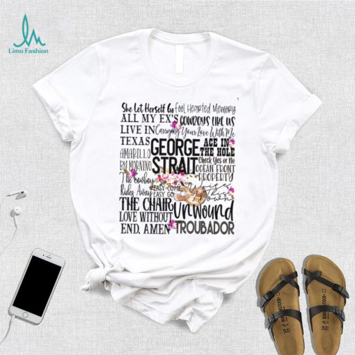 George Strait Word Art DTF Heat Transfer shirt