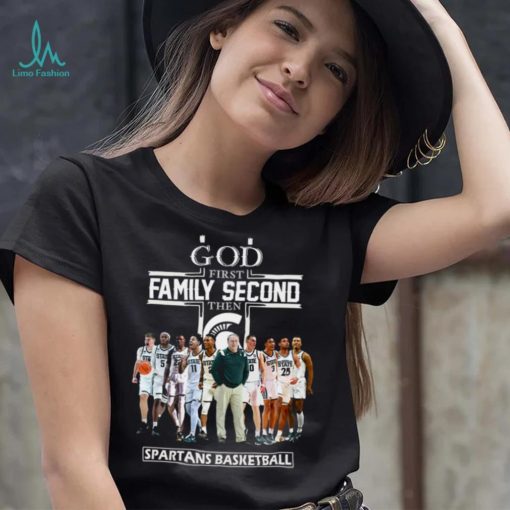 God First Family Second Then Spartans Basketball Shirt