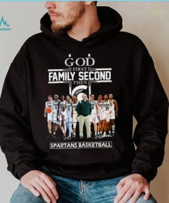 God First Family Second Then Spartans Basketball Shirt