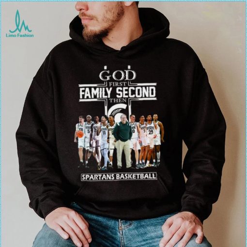 God First Family Second Then Spartans Basketball Shirt