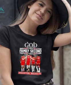 God first family second then 2023 Houston Rockets basketball signatures shirt