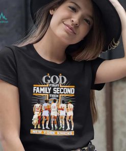 God first family second then 2023 New York Knicks basketball signatures shirt