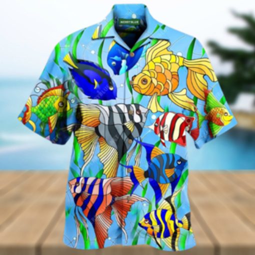 Gold Fish Don T Bounce Aloha Hawaiian Shirt