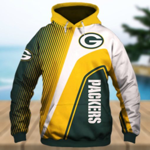 Green Bay Packers 3D Zip Hoodie cheap Sweatshirt Pullover NFL