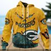 Green Bay Packers 3D Zip Hoodie cheap Sweatshirt Pullover NFL
