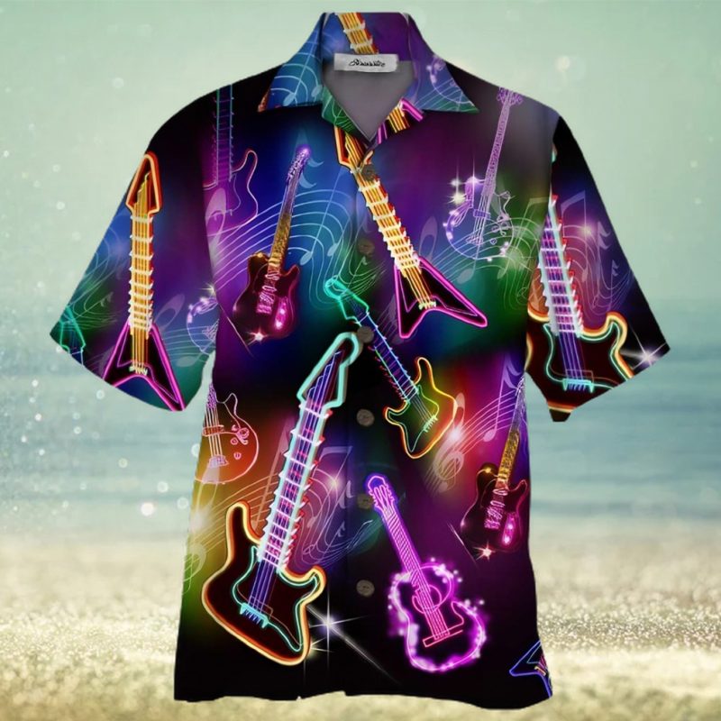 Guitar Colorful Nice Design Unisex Hawaiian Shirt For Men And
