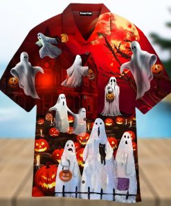 Halloween Ghost Night Hawaiian Shirt