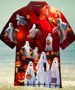 Halloween Ghost Night Hawaiian Shirt