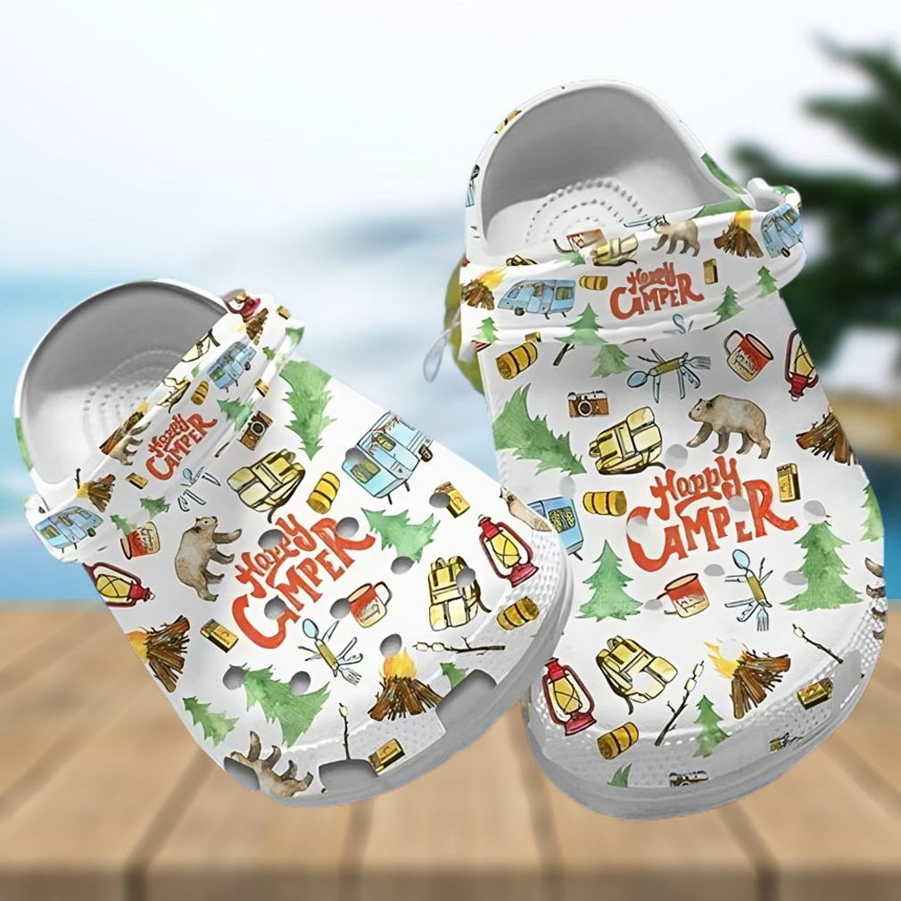 Happy Camper Rubber Comfy Footwear Personalized Clogs