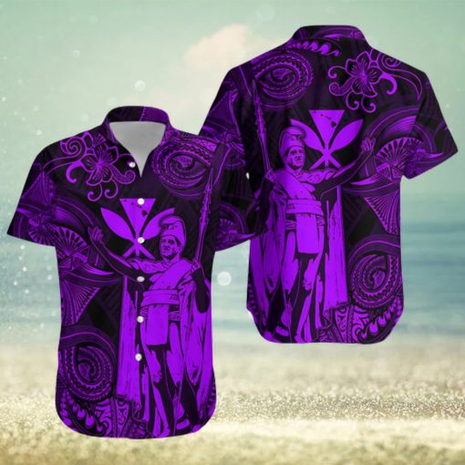 Hawaii King Kamehameha Map Polynesian Hawaiian Shirt Kanaka Maoli Unique Style   Purple