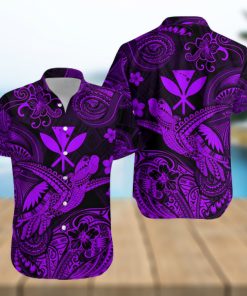 Hawaii Turtle Map Polynesian Hawaiian Shirt Kanaka Maoli Unique Style Purple