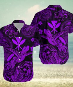 Hawaii Turtle Map Polynesian Hawaiian Shirt Kanaka Maoli Unique Style Purple