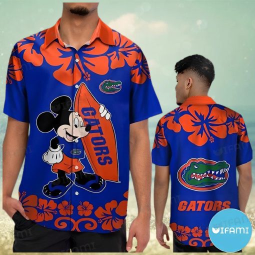 Hawaiian Shirt Mickey Surfboard Gators Gift