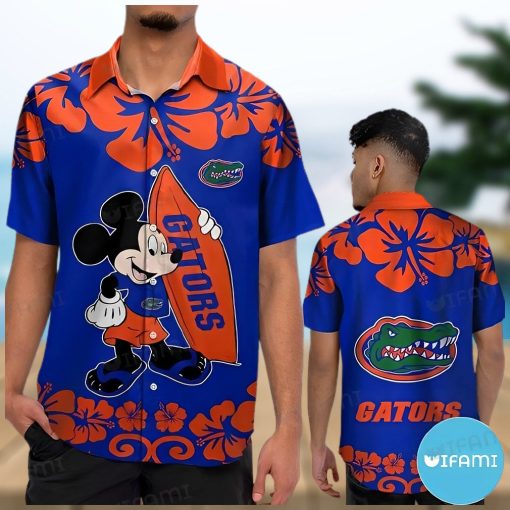 Hawaiian Shirt Mickey Surfboard Gators Gift