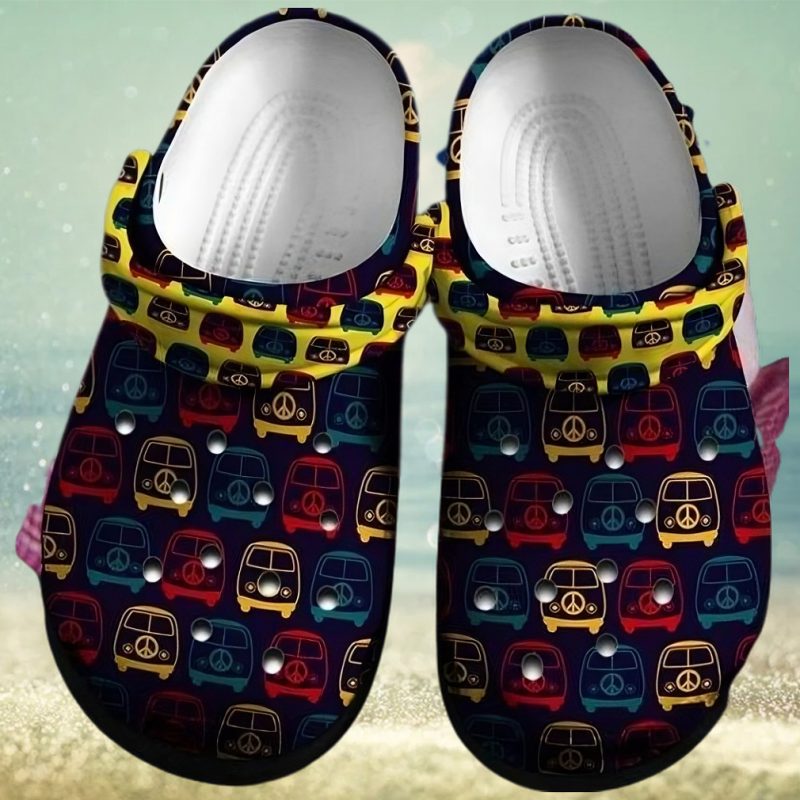 Hippie Vintage Mini Van Rubber Comfy Footwear Personalized Clogs