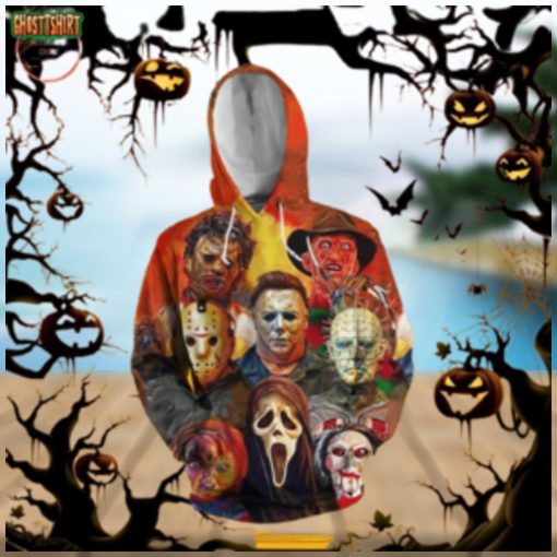 Horror Characters Halloween 3D Hoodie