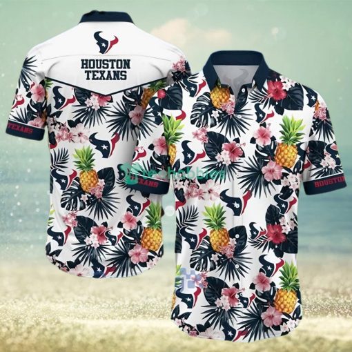 Houston Texans NFL Pineapple Tropical Pattern Hawaiian Shirt