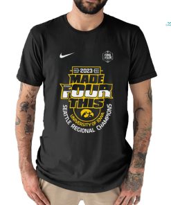 Iowa Hawkeyes 2023 NCAA Men’s Basketball Tournament March Madness Final Four Regional Champions Locker Room Shirt