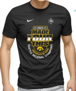 Iowa Hawkeyes 2023 NCAA Men’s Basketball Tournament March Madness Final Four Regional Champions Locker Room Shirt