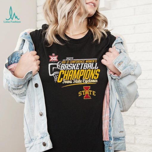 Iowa State Cyclones 2023 Big 12 Women’s Basketball Conference Tournament Champions Locker Room Shirt