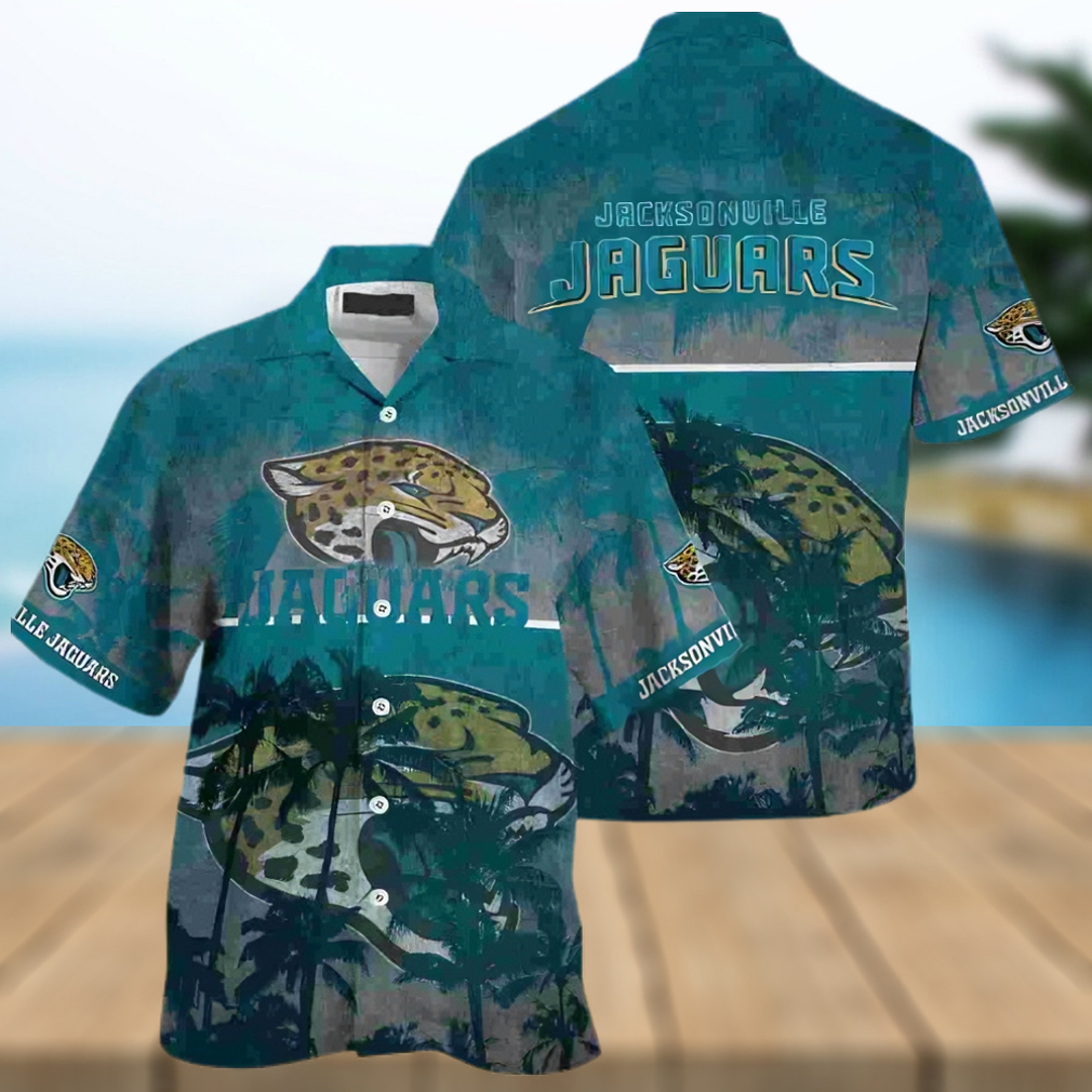 Jacksonville Jaguars Weed Teal Hawaiian Shirt - Limotees