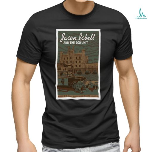 Jason isbell and the 400 unit 2023 march 14 and 15 Rialto square theatre Joliet Il poster 2023 t shirt