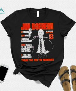 Jim Boeheim Syracuse Orange S thank you for the memories t shirt, hoodie, sweater, long sleeve and tank top Jim Boeheim Syracuse Orange S thank you for the memories t shirt