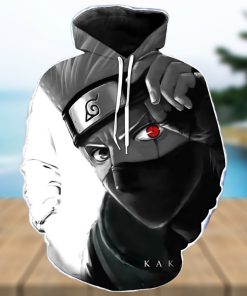 Kakashi Hatake Contrast – Naruto Shippuden Zip Up Jacket Hoodie