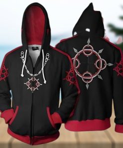 Kingdom Hearts – Axel Jacket Cosplay Zip Up Jacket Hoodie