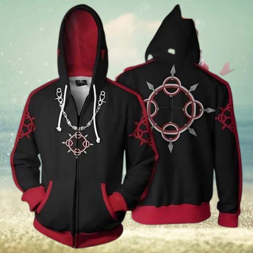 Kingdom Hearts – Axel Jacket Cosplay Zip Up Jacket Hoodie