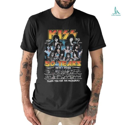 Kizz 50 years 1973 2023 thank you for the memories signatures Kizz shirt