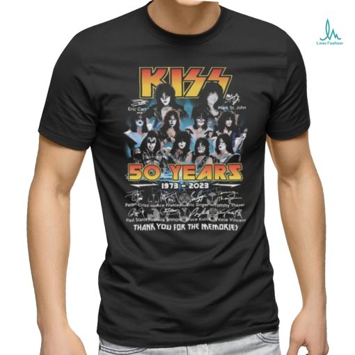 Kizz 50 years 1973 2023 thank you for the memories signatures Kizz shirt