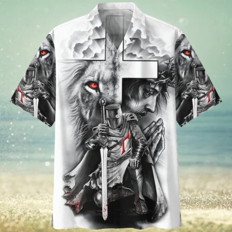 Knight Templar White High Quality Unisex Hawaiian Shirt For Men And Women Dhc17062888