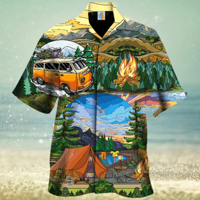 LIFE IS BEST WHEN YOURE CAMPING COLORFUL UNIQUE DESIGN UNISEX HAWAIIAN SHIRT FOR MEN AND WOMEN DHC17062411