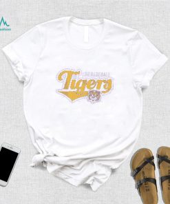 LSU Baseball 78 Tiger Script Women's Tri Blend T Shirt