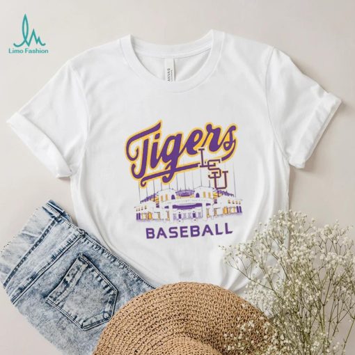 LSU Tigers Alex Box Stadium Baseball T-Shirt White