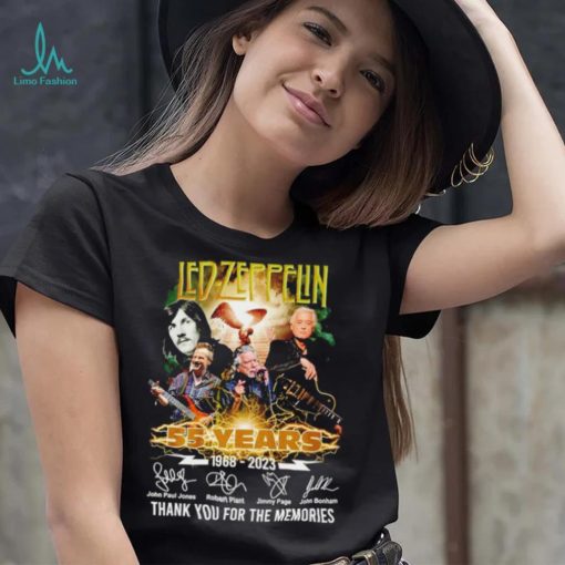Led Zeppelin 55 Years 1968 2023 Signature Thank You For The Memories Shirt