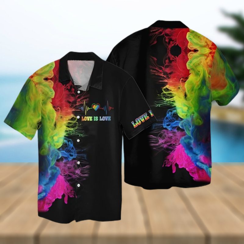 Lgbt Love Is Love Colorful Hawaiian Shirt