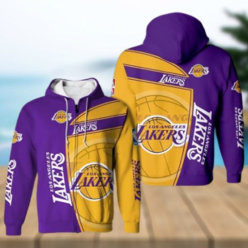 Los Angeles Lakers hoodie 3D basketball for fans