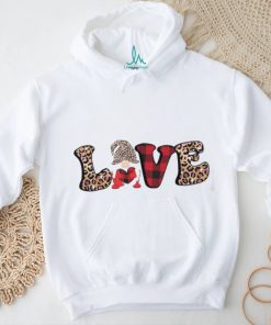 Love Gnome Leopard Print Valentines Day T Shirt