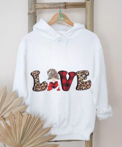 Love Gnome Leopard Print Valentines Day T Shirt