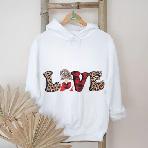 Love Gnome Leopard Print Valentines Day T Shirt