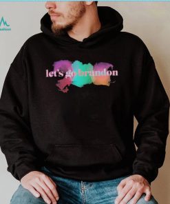 Luxe Let’s Go Brandon In Watercolor Rainbow T Shirt